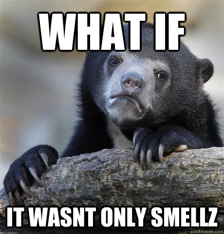 what if it wasnt only smellz  Confession Bear