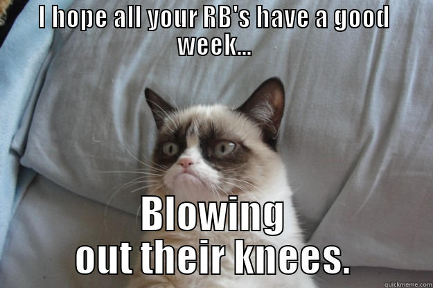 grumpy nathan conn - I HOPE ALL YOUR RB'S HAVE A GOOD WEEK... BLOWING OUT THEIR KNEES. Grumpy Cat