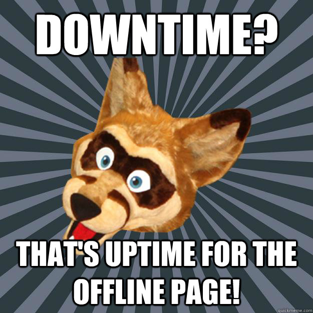 DOWNTIME? THAT's uptime for the offline page! - DOWNTIME? THAT's uptime for the offline page!  Advice Fender