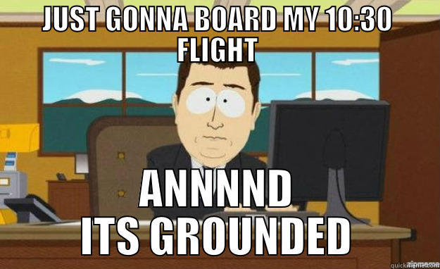 JUST GONNA BOARD MY 10:30 FLIGHT ANNNND ITS GROUNDED aaaand its gone