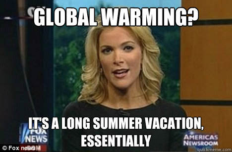 GLOBAL WARMING? It's a long summer vacation, essentially  Megyn Kelly