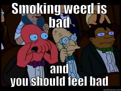 SMOKING WEED IS BAD AND YOU SHOULD FEEL BAD Misc