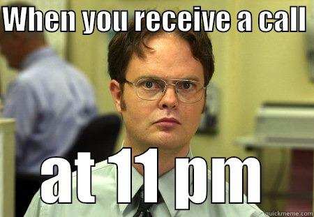 Your Wife - WHEN YOU RECEIVE A CALL  AT 11 PM Schrute