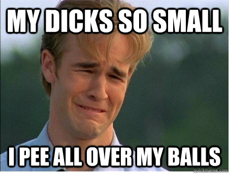 My dicks so small I pee all over my balls  1990s Problems