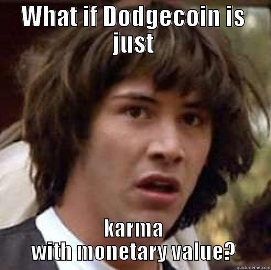 WHAT IF DODGECOIN IS JUST KARMA WITH MONETARY VALUE? conspiracy keanu