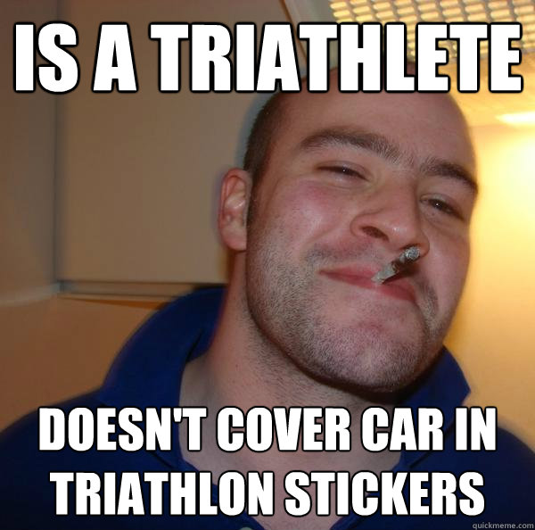 is a triathlete doesn't cover car in triathlon stickers - is a triathlete doesn't cover car in triathlon stickers  Misc