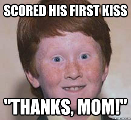 scored his first kiss 