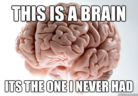 this is a brain its the one i never had  Scumbag Brain