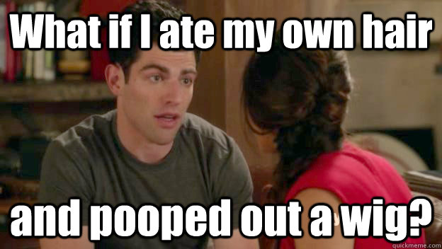 What if I ate my own hair and pooped out a wig? - What if I ate my own hair and pooped out a wig?  Schmidt