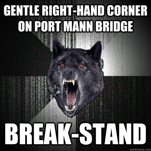 Gentle Right-Hand Corner on Port Mann Bridge Break-Stand  Insanity Wolf