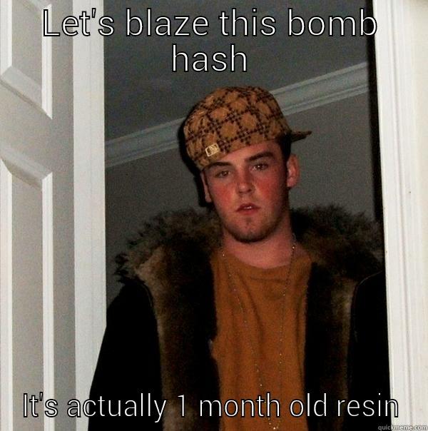 LET'S BLAZE THIS BOMB HASH IT'S ACTUALLY 1 MONTH OLD RESIN Scumbag Steve