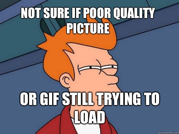 not sure if poor quality picture or gif still trying to load  Futurama Fry