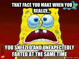 That face you make when you realize... you sneezed and unexpectedly farted at the same time - That face you make when you realize... you sneezed and unexpectedly farted at the same time  meth spongebob