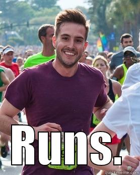  RUNS. Ridiculously photogenic guy