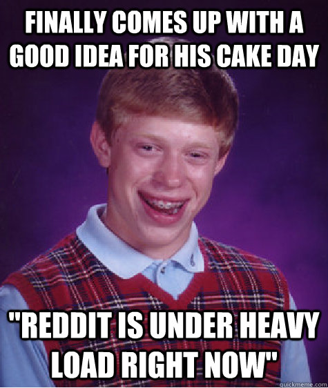 Finally comes up with a good idea for his cake day 