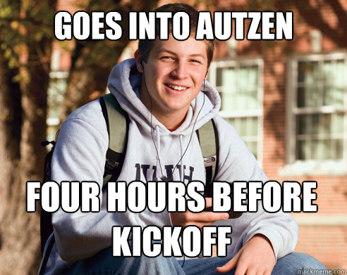 Goes into Autzen  Four Hours Before Kickoff  College Freshman