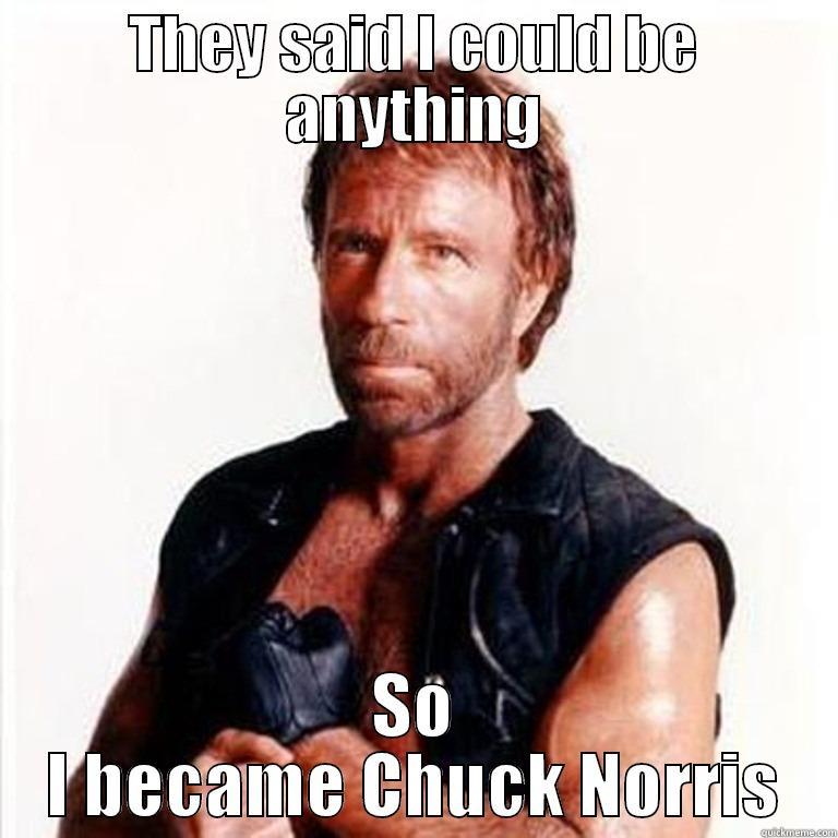 THEY SAID I COULD BE ANYTHING SO I BECAME CHUCK NORRIS Misc