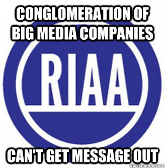 Conglomeration of big media companies Can't get message out  