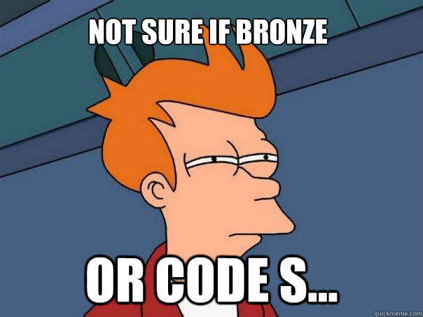 Not sure if Bronze or code s...  Futurama Fry