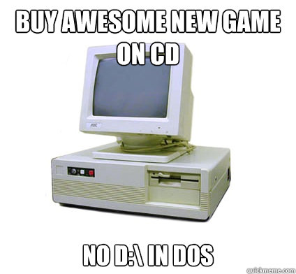 buy awesome new game on cd no d:\ in dos  Your First Computer