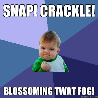 Snap! Crackle! Blossoming Twat Fog!  Success Kid