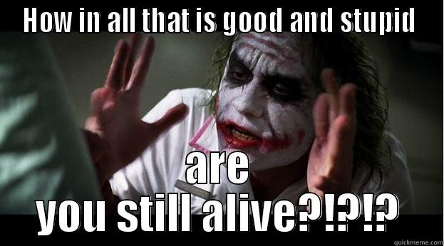 how the hell... - HOW IN ALL THAT IS GOOD AND STUPID ARE YOU STILL ALIVE?!?!? Joker Mind Loss