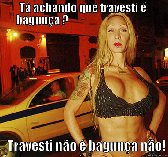 TÁ ACHANDO QUE TRAVESTI É BAGUNÇA ?                                           TRAVESTI NÃO É BAGUNÇA NÃO! Misc