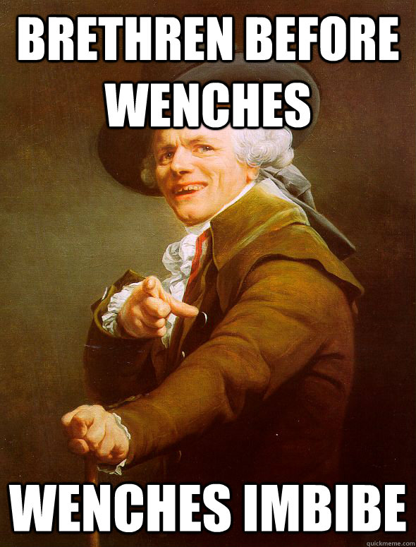 brethren before wenches wenches imbibe  Joseph Ducreux