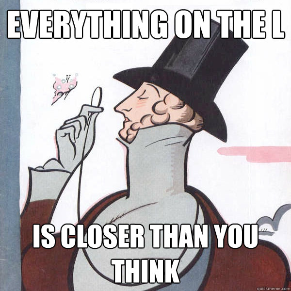 Everything on the L Is closer than you think - Everything on the L Is closer than you think  Proper New Yorker