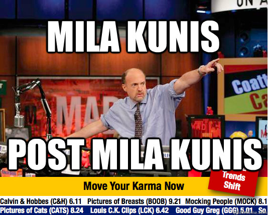 mila kunis post mila kunis  Mad Karma with Jim Cramer