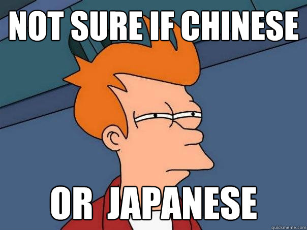 Not sure if Chinese or  Japanese - Not sure if Chinese or  Japanese  Futurama Fry