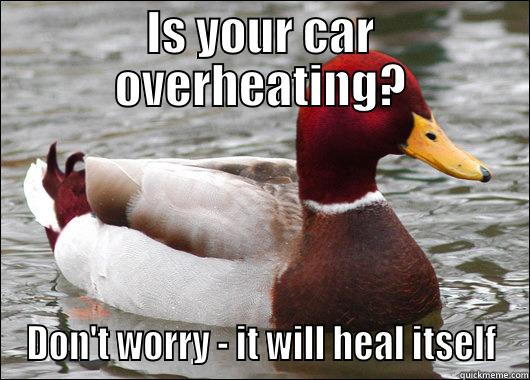 IS YOUR CAR OVERHEATING? DON'T WORRY - IT WILL HEAL ITSELF Malicious Advice Mallard