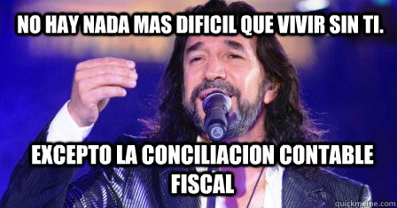 No hay nada mas dificil que vivir sin ti. excepto la conciliacion contable fiscal - No hay nada mas dificil que vivir sin ti. excepto la conciliacion contable fiscal  El Buki