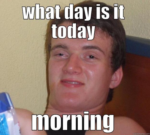 WHAT DAY IS IT TODAY MORNING 10 Guy