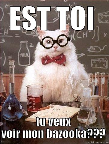 EST TOI TU VEUX VOIR MON BAZOOKA??? Chemistry Cat