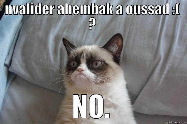 NVALIDER AHEMBAK A OUSSAD :( ? NO. Grumpy Cat