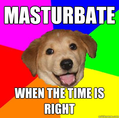 Masturbate when the time is right  Advice Dog