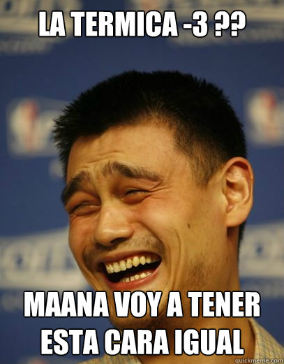 LA TERMICA -3 ?? MAÑANA VOY A TENER ESTA CARA IGUAL  Yao Ming