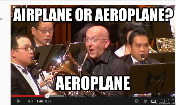 airplane or aeroplane? aeroplane  steven mead