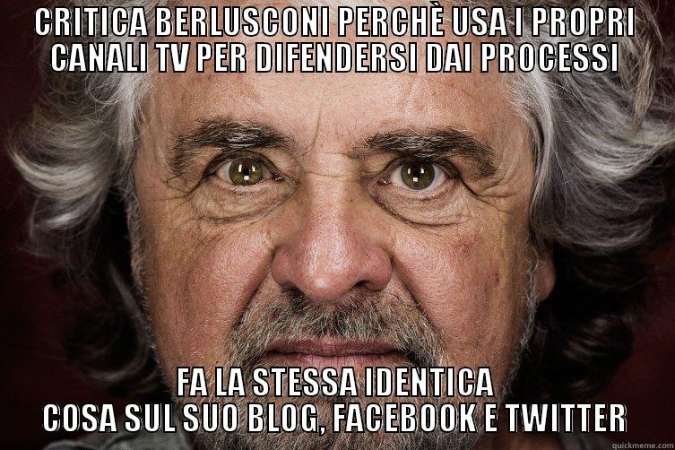 Grillo Grullo - CRITICA BERLUSCONI PERCHÈ USA I PROPRI CANALI TV PER DIFENDERSI DAI PROCESSI FA LA STESSA IDENTICA COSA SUL SUO BLOG, FACEBOOK E TWITTER Misc