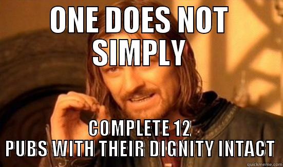 ONE DOES NOT SIMPLY COMPLETE 12 PUBS WITH THEIR DIGNITY INTACT Boromir