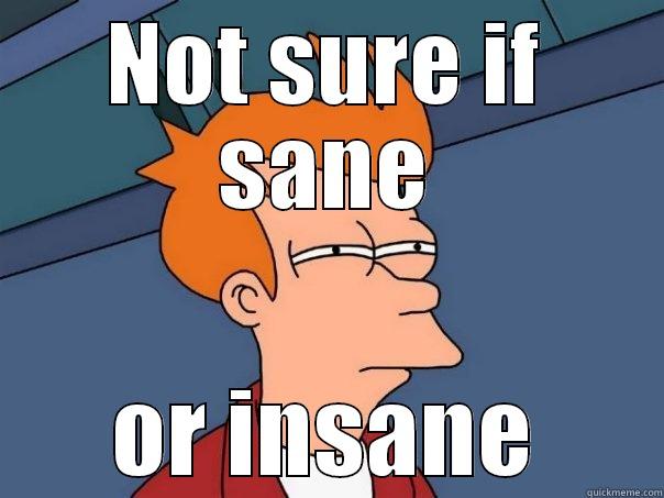 NOT SURE IF SANE OR INSANE Futurama Fry