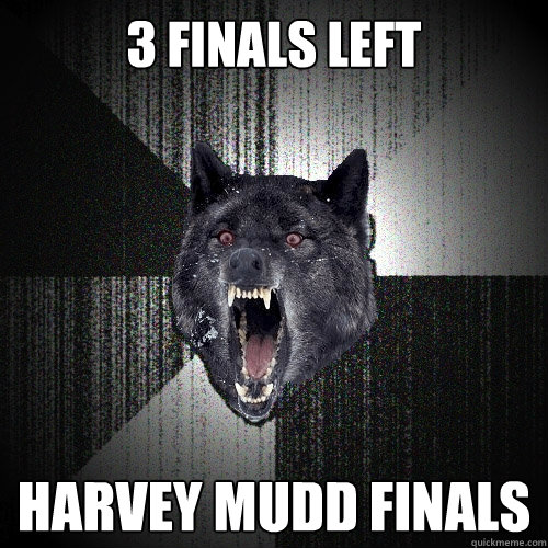 3 Finals Left Harvey Mudd Finals  Insanity Wolf