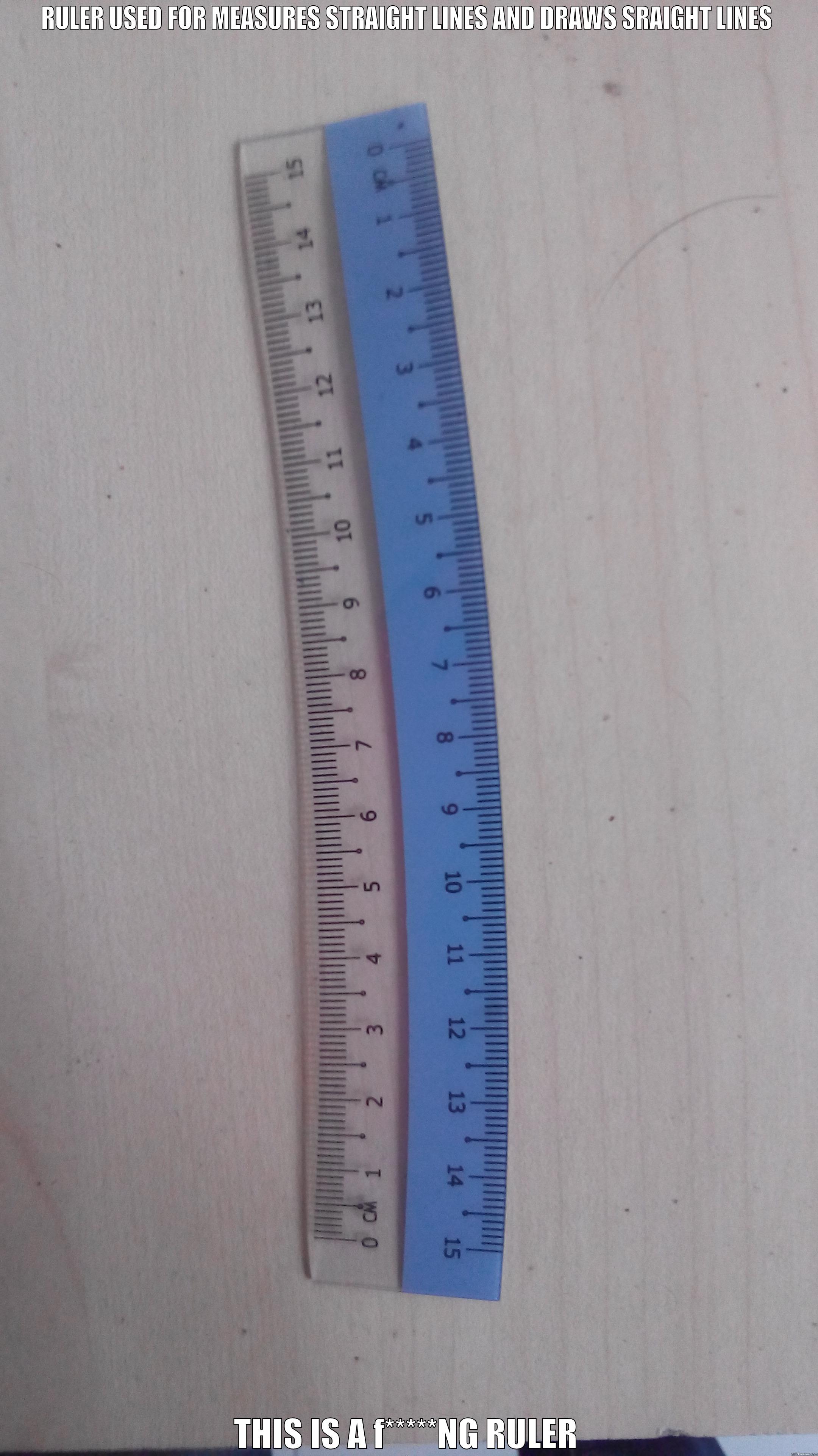 Mighty Ruler. No Rules Ruler - RULER USED FOR MEASURES STRAIGHT LINES AND DRAWS SRAIGHT LINES THIS IS A F*****NG RULER Misc