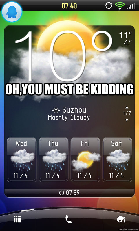 oh,you must be kidding - oh,you must be kidding  weather in my city