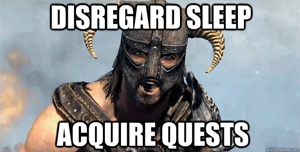 DISREGARD SLEEP ACQUIRE QUESTS  skyrim