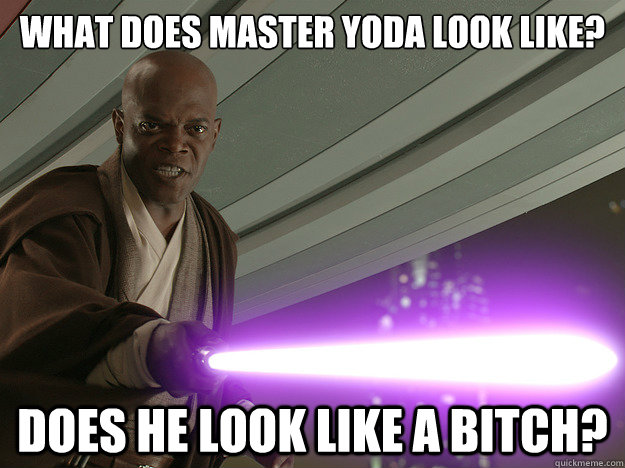 What does master yoda look like? Does he look like a bitch? - What does master yoda look like? Does he look like a bitch?  Julius Windu