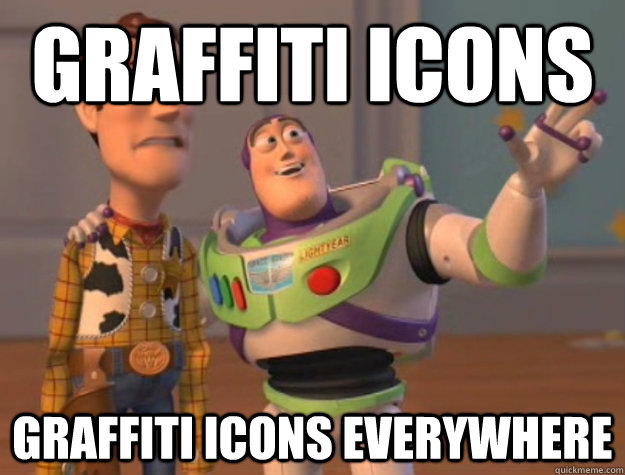 Graffiti icons graffiti icons everywhere  Buzz Lightyear