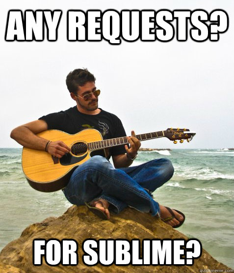 any requests? FOr sublime?  Douchebag Guitarist