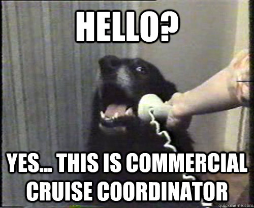 Hello? Yes... this is Commercial Cruise Coordinator - Hello? Yes... this is Commercial Cruise Coordinator  Misc